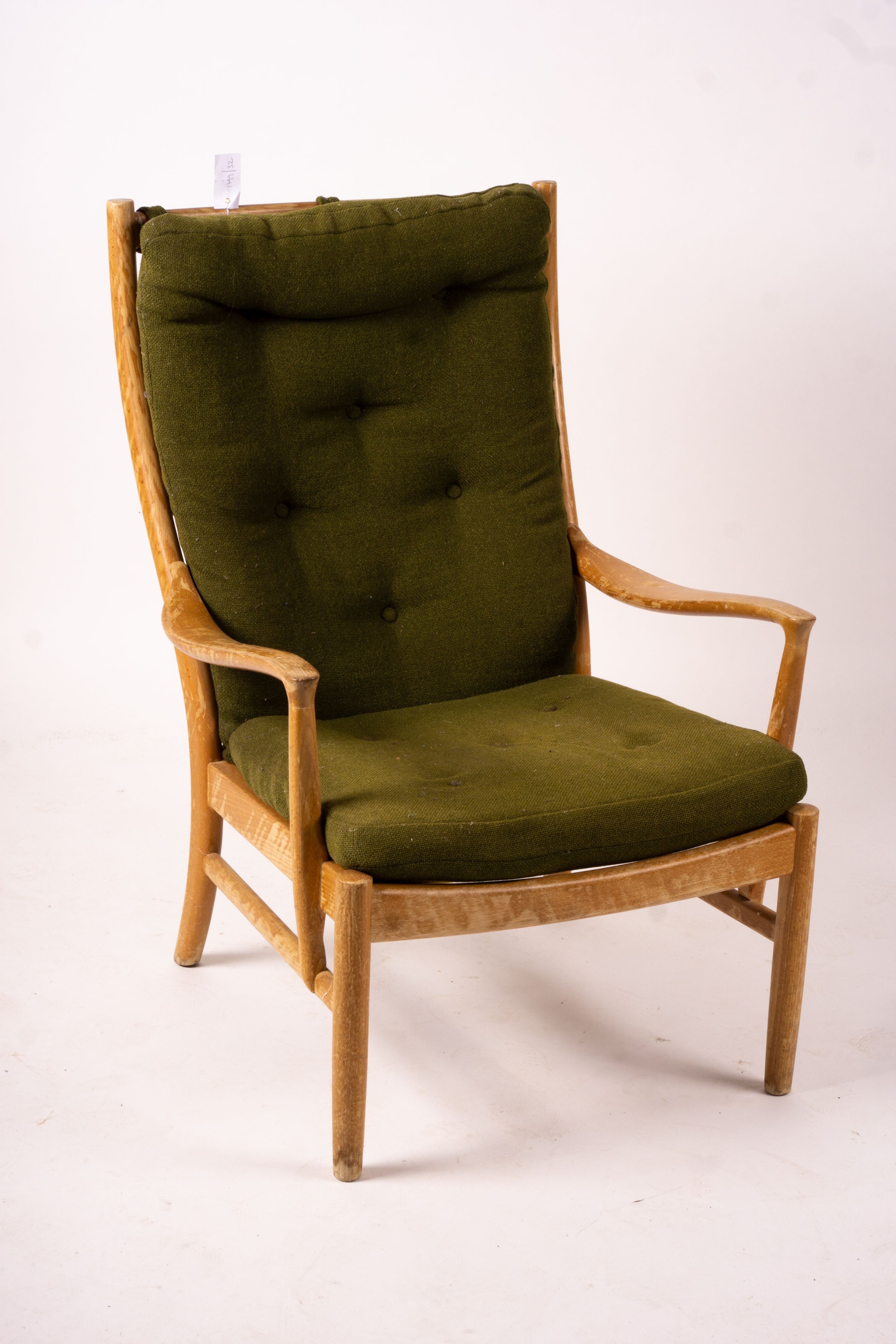 A mid century design Parker Knoll beech open armchair